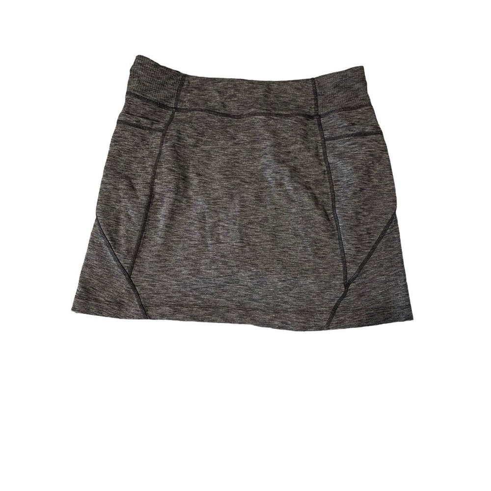 Athleta Skirt Womens Medium Gray Excursion Skort Pull On Hiking Outdoor Pockets